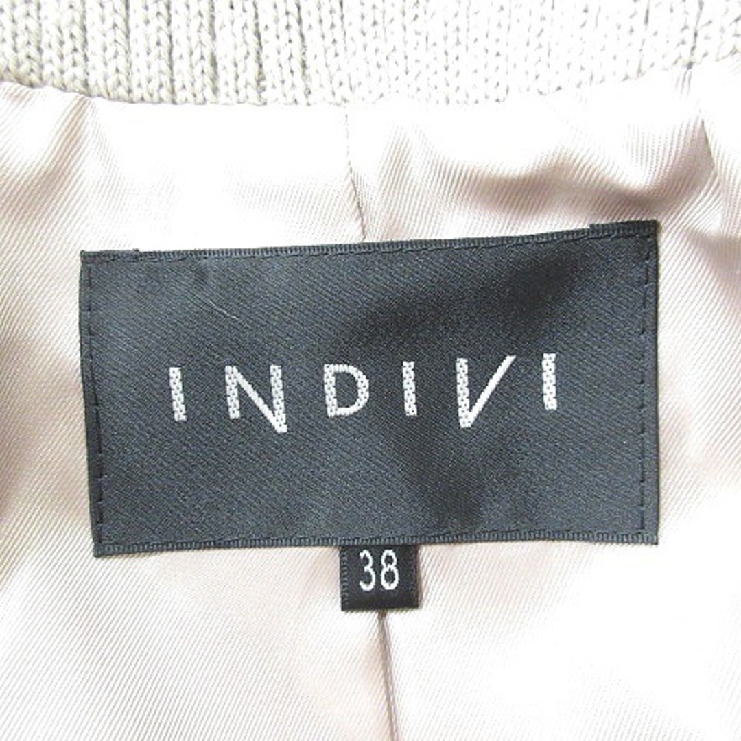 INDIVI(インディヴィ)のインディヴィ コート ロング シングル 総裏地 アンゴラ 38 ベージュ レディースのジャケット/アウター(その他)の商品写真