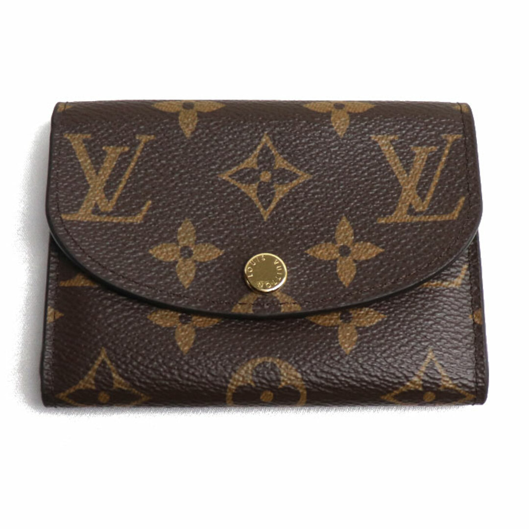 LOUIS VUITTON ルイ・ヴィトン ポルトモネ・ロザリ コインケース モノグラム ブラウン フューシャ M41939 IC レディーススナップボタン内側