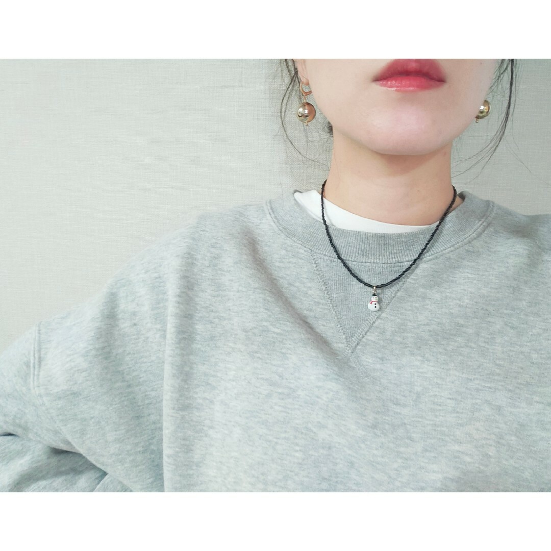 BEAUTY&YOUTH UNITED ARROWS(ビューティアンドユースユナイテッドアローズ)のsnowman✕blackネックレス ハンドメイドのアクセサリー(ネックレス)の商品写真