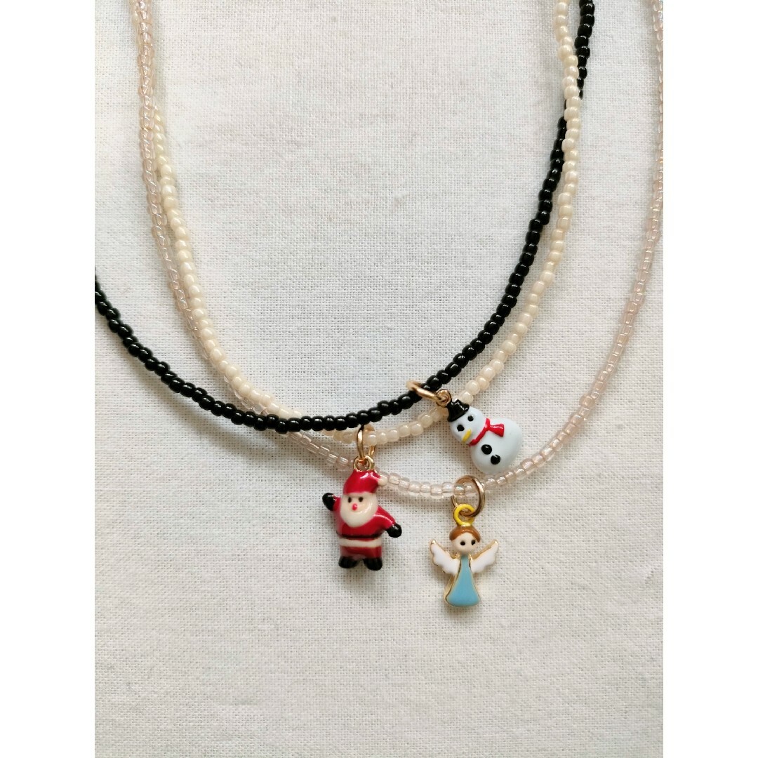 BEAUTY&YOUTH UNITED ARROWS(ビューティアンドユースユナイテッドアローズ)のsnowman✕blackネックレス ハンドメイドのアクセサリー(ネックレス)の商品写真