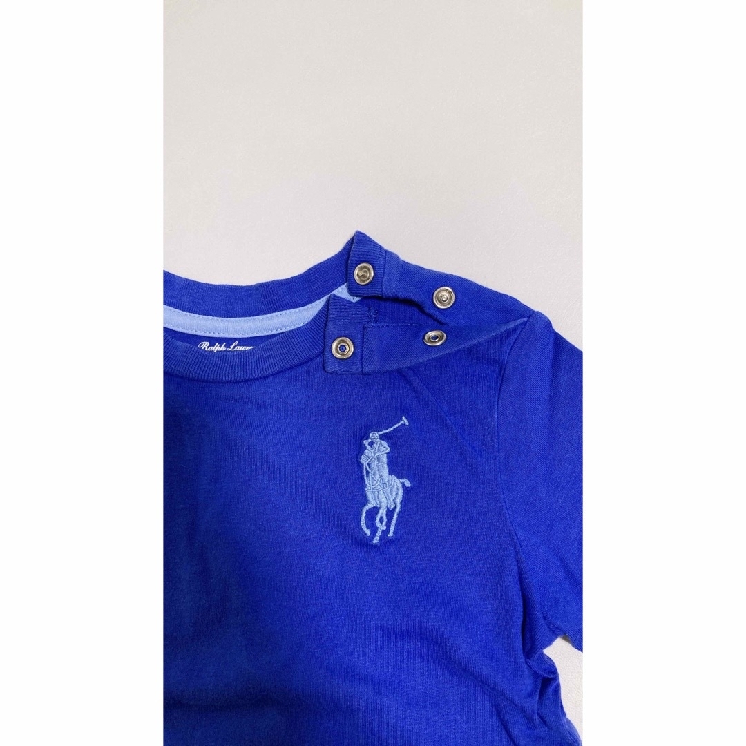 Ralph Lauren(ラルフローレン)のラルフローレン　ベビー　Tシャツ　80サイズ　12M ブルー　青 キッズ/ベビー/マタニティのベビー服(~85cm)(Ｔシャツ)の商品写真