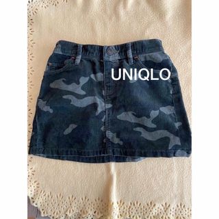 ユニクロ(UNIQLO)のUNIQLO 迷彩柄スカート　キッズS(スカート)