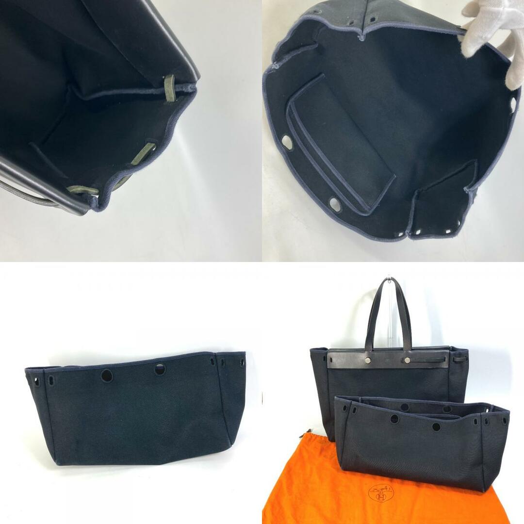 HERMES エールバッグ カバスGM キャンバス トワルオフィシエ ブラック