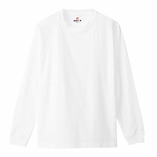 ヘインズ(Hanes)のヘインズ 厚地 丈夫 ビーフィー Tシャツ 長袖 1点 無地 丸首 H5186(Tシャツ/カットソー(七分/長袖))