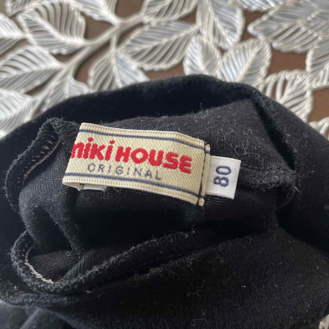 mikihouse(ミキハウス)のミキハウス  タートルネック　黒　80 キッズ/ベビー/マタニティのベビー服(~85cm)(シャツ/カットソー)の商品写真