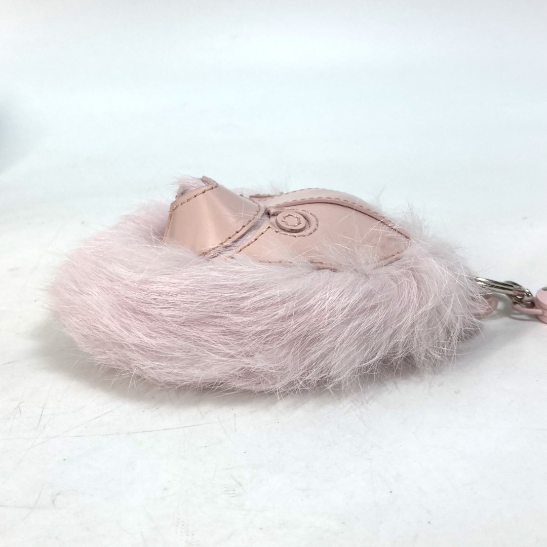 Dior(ディオール)のディオール Dior クッキー 犬 ドッグ アニマル COOKIE バッグチャーム カラビナ キーホルダー レザー ピンク 美品 レディースのファッション小物(キーホルダー)の商品写真