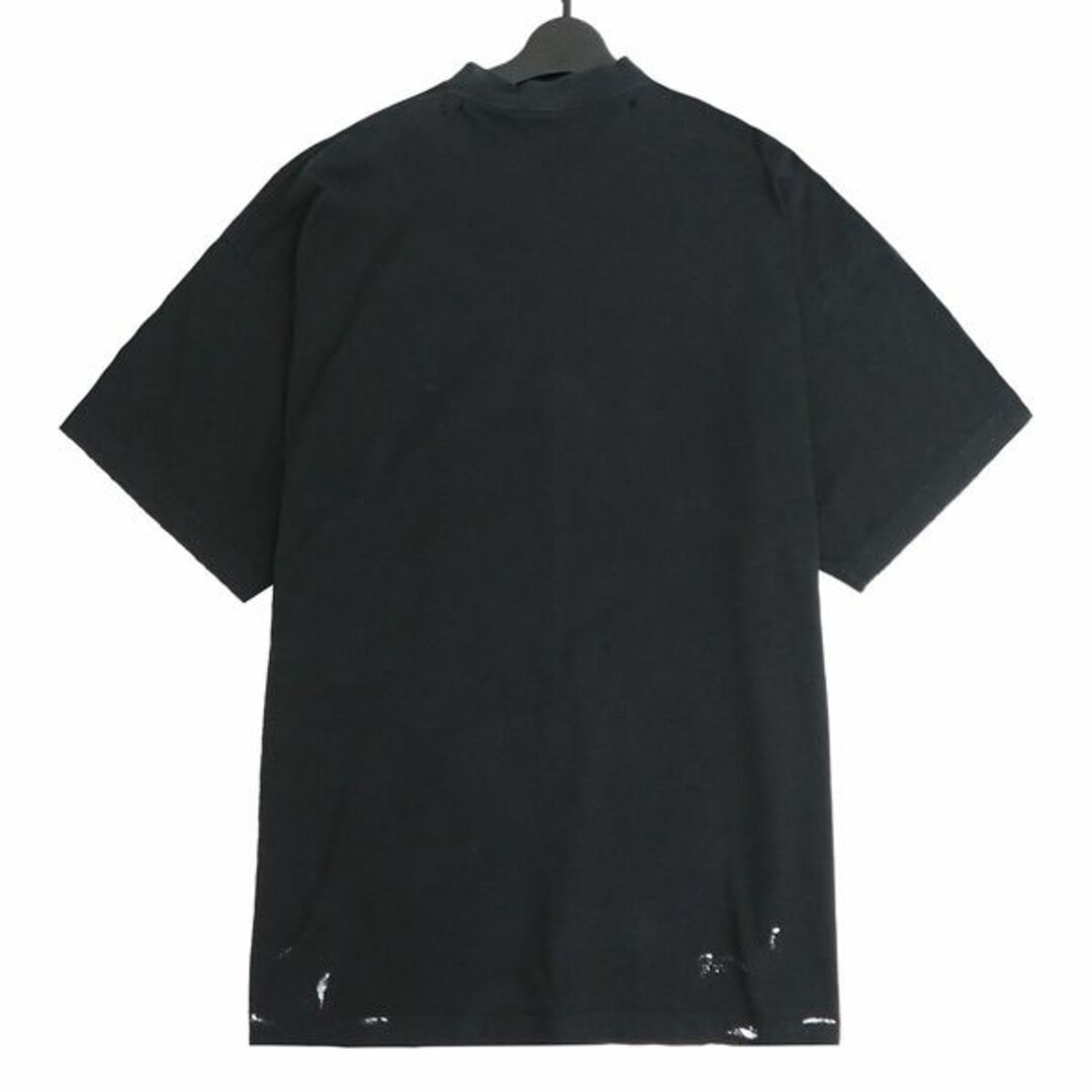 Balenciaga(バレンシアガ)の良品 バレンシアガ 2022SS 694576 METAL メタル ロゴ ペンキ クラッシュ加工 クルーネック ニット Ｔシャツ カットソー 1 45960 メンズのトップス(Tシャツ/カットソー(半袖/袖なし))の商品写真
