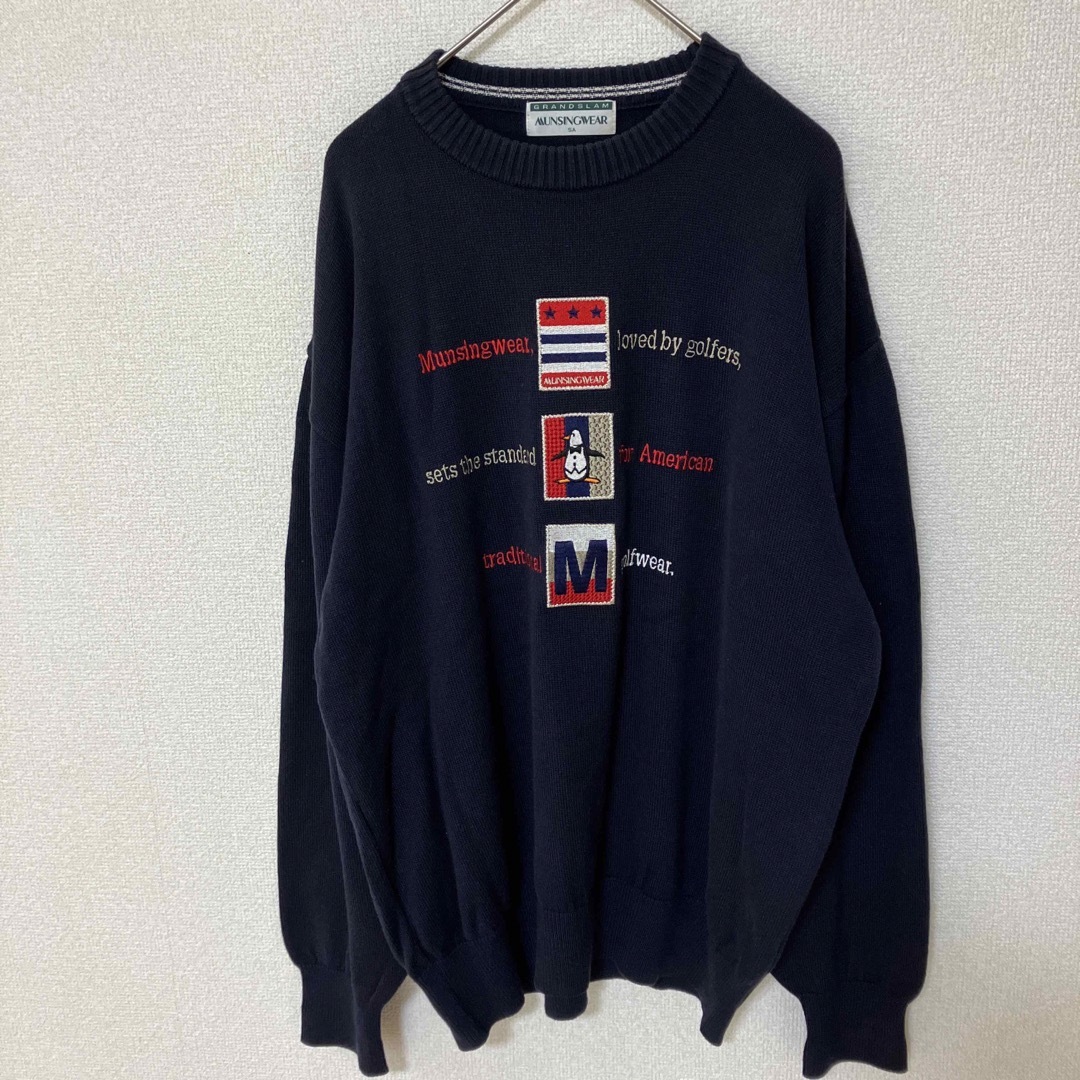 Munsingwear - マンシングウェア ニット セーター メンズ ロゴ Munsingwear - マンシングウェア ニット セーター メンズ ロゴ