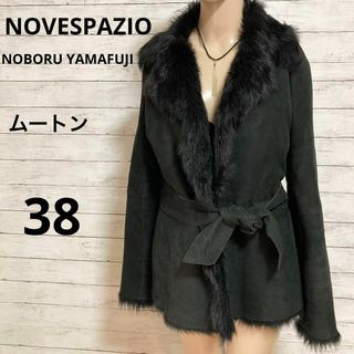 ゴージャス暖か！NOVESPAZIO ムートン　コート　ブラック　M