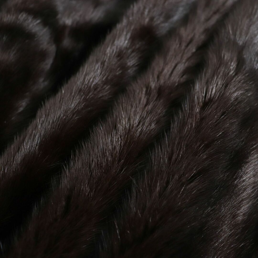 極美品◆ROTINY　ロティニー　MINK　ミンク　本毛皮コート　ダークブラウン　9　毛質艶やか・柔らか◎