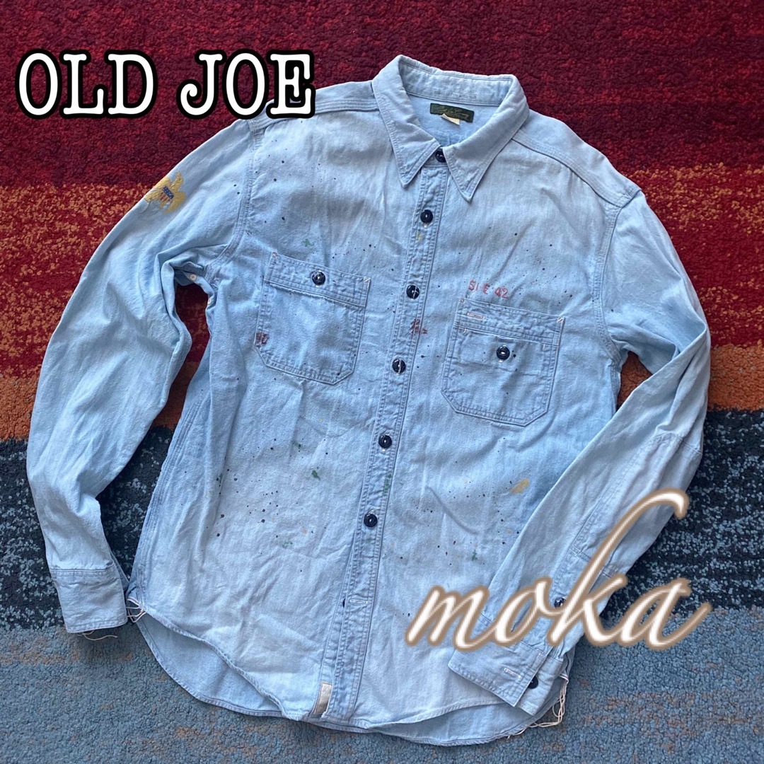 OLD JOE オールドジョー ペンキ加工 デニムシャツ 刺繍 ワークシャツ | フリマアプリ ラクマ