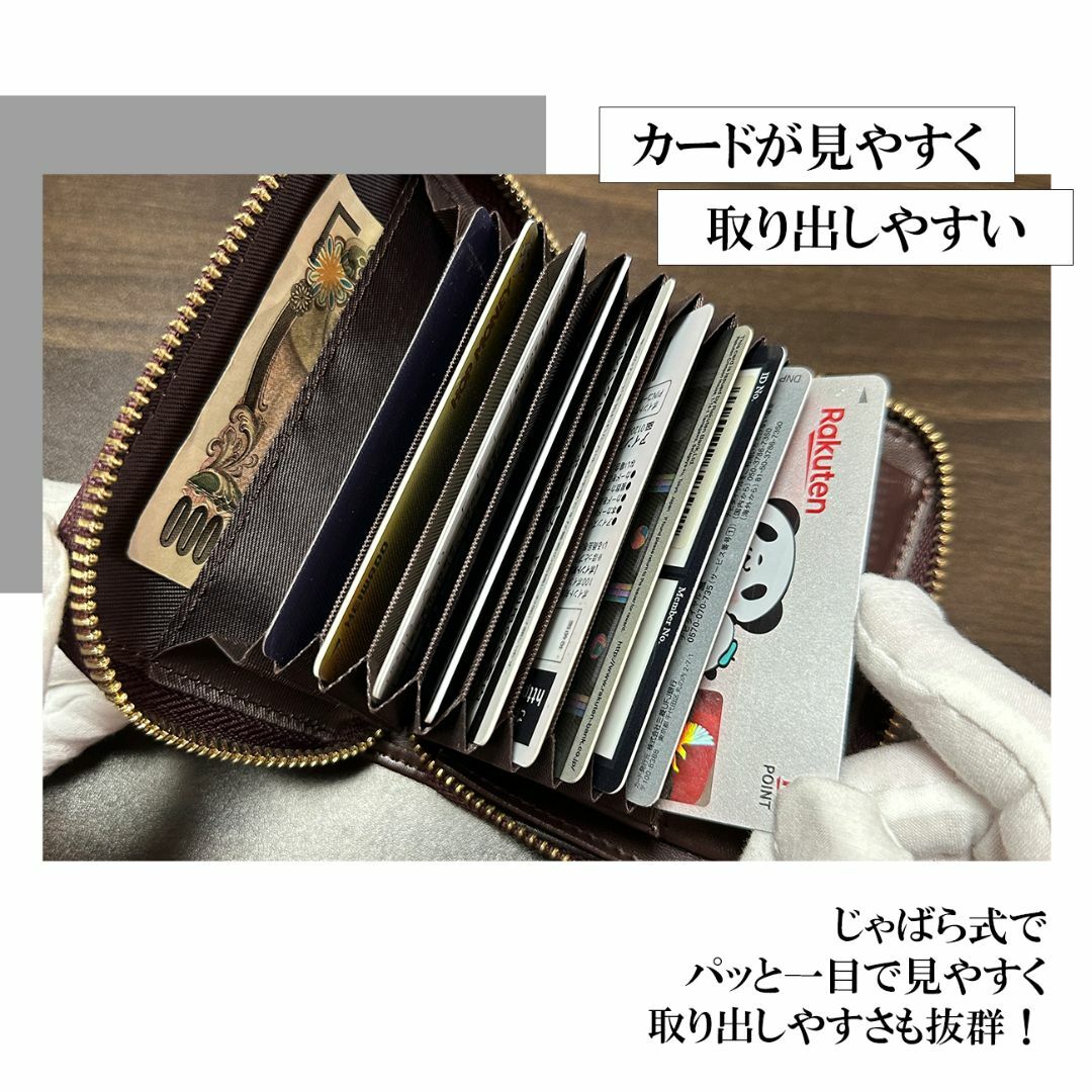 ミニ財布 メンズ 本革 牛革 男女兼用 レディース カードケース カード入れ メンズのファッション小物(折り財布)の商品写真