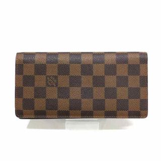 ルイヴィトン(LOUIS VUITTON)のLOUIS VUITTON ルイヴィトン ポルトフォイユ ブラザ N60017 長財布 ダミエ 財布 ブラウン 二つ折り【中古】JA-18089(財布)