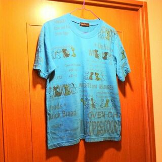 FOUR SEASONS★子犬プリントT/ブルー/L(Tシャツ(半袖/袖なし))