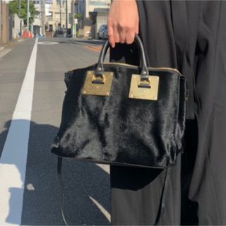 ザロウ(THE ROW)の定価20万　ソフィーヒュルムSOPHIE HULMEのレアなハラコ素材BAG(ハンドバッグ)