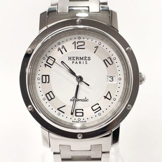 エルメス HERMES クリッパー CP2.810 デイト 自動巻き 腕時計 SS シルバー