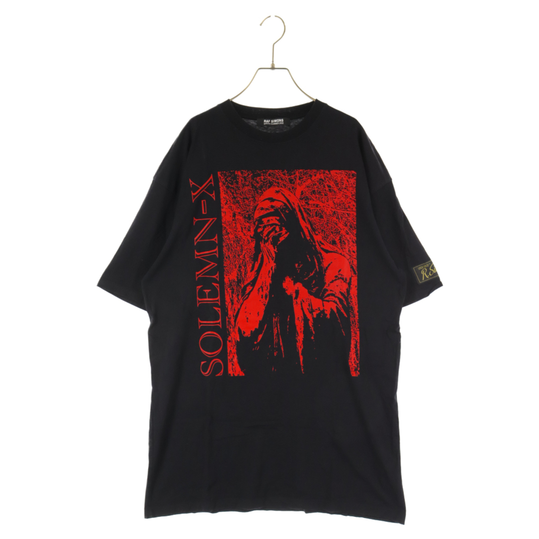 RAF SIMONS ラフシモンズ 22SS OVERSIZED T-SHIRT SOLEMN-X 半袖 カットソーTシャツ ブラック 221-M130-19001595センチ袖丈