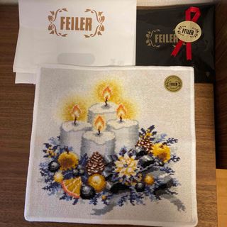 フェイラー(FEILER)の廃盤　FEILER  ウォッシュタオル　ハンカチ　大判クリスマス(ハンカチ)