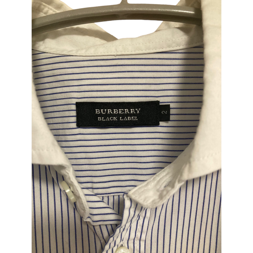 BURBERRY BLACK LABEL(バーバリーブラックレーベル)のバーバリー ブラックレーベル ストライプ 半袖 シャツ BURBERRY 2 M メンズのトップス(シャツ)の商品写真