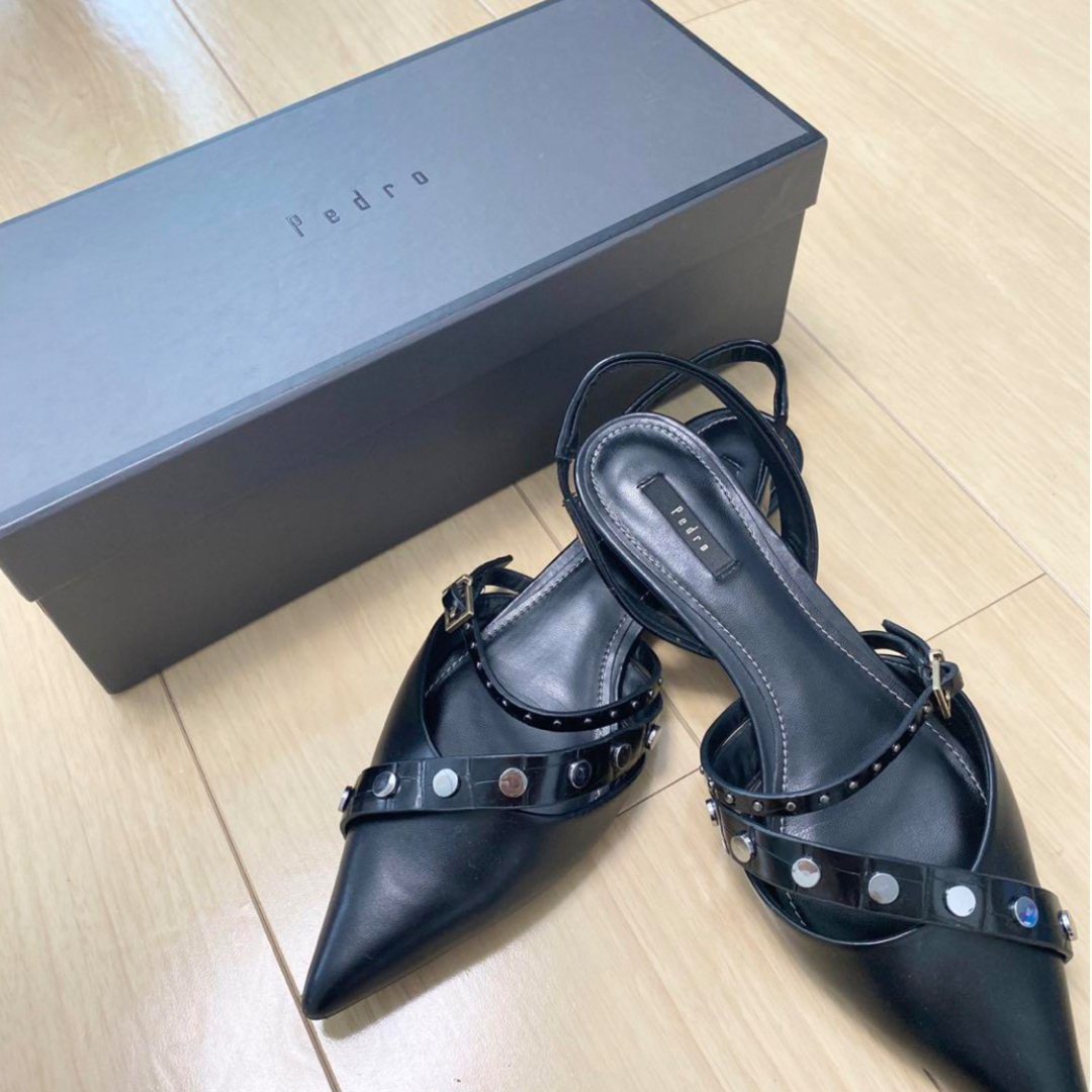 Charles and Keith(チャールズアンドキース)の★ 希少【pedro】ミュール ブラック レディースの靴/シューズ(ミュール)の商品写真