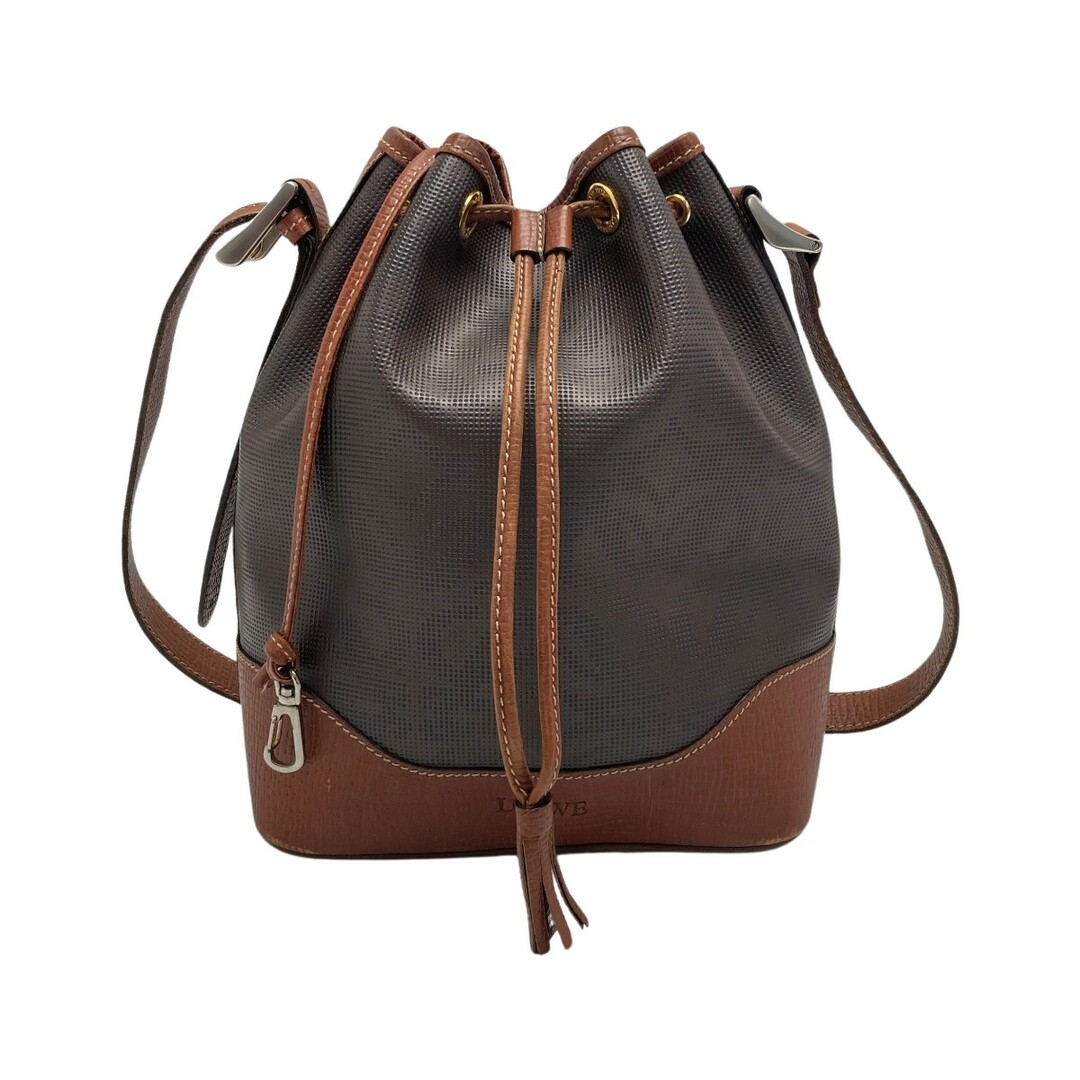 LOEWE - LOEWE ロエベ アナグラム 巾着型 ショルダーバッグ ブラウン