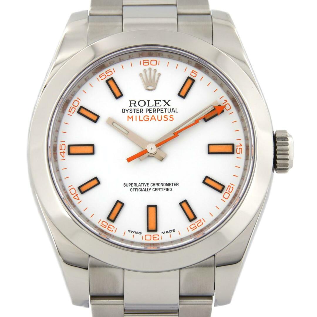 ロレックス ROLEX ミルガウス 116400 ホワイト ステンレススチール SS 自動巻き メンズ 腕時計