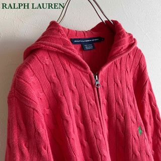 ラルフローレン(Ralph Lauren)のラルフローレン スポーツ コットン ケーブルニット ダブルジップ パーカー L(ニット/セーター)