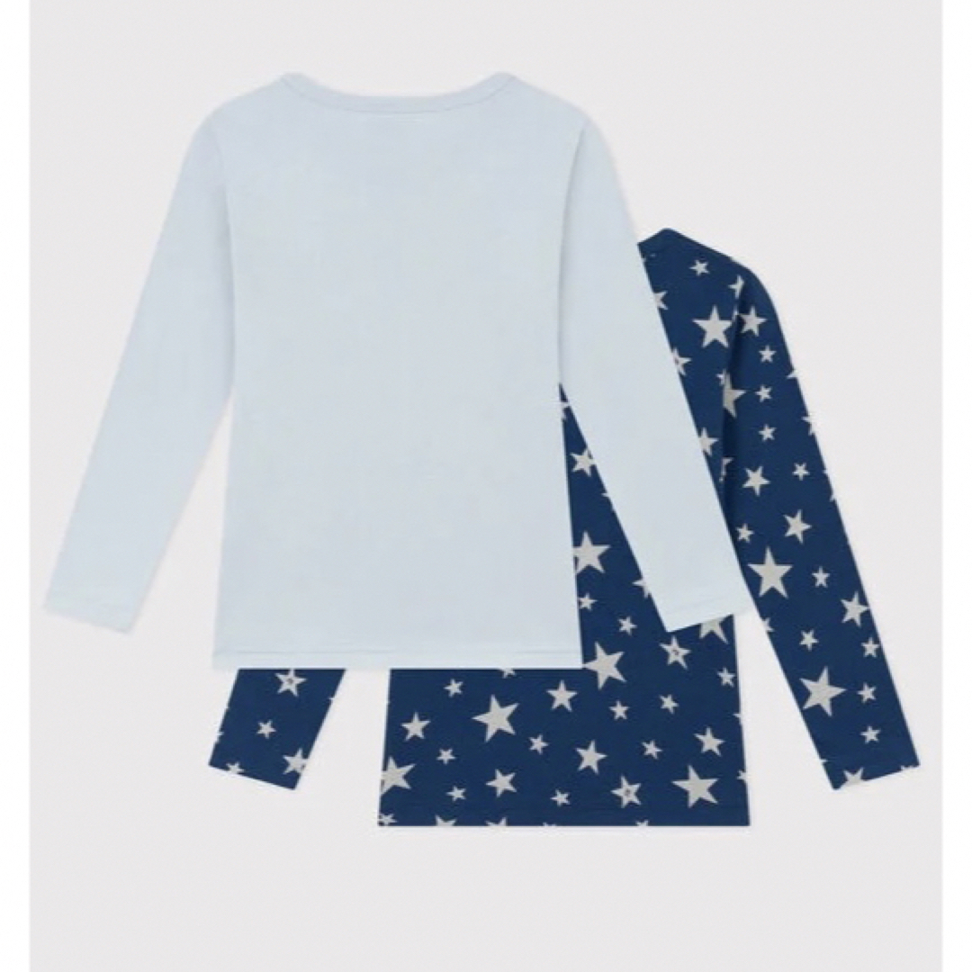 PETIT BATEAU(プチバトー)の新品 新作 プチバトー 長袖 Ｔシャツ 星柄 ２枚組 12ans キッズ/ベビー/マタニティのキッズ服男の子用(90cm~)(その他)の商品写真