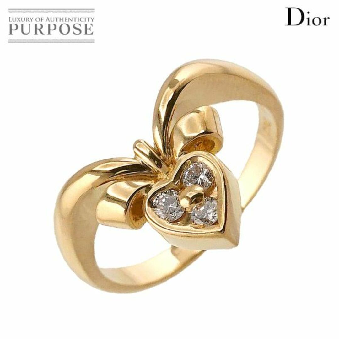 クリスチャン ディオール Christian Dior 9号 リング ダイヤ K18 YG イエローゴールド 750 CD 指輪 VLP 90206540のサムネイル