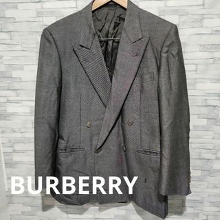 バーバリー(BURBERRY)のBURBERRYバーバリージャケット　スーツ　ブレザー　グレー　ヴィンテージ古着(テーラードジャケット)