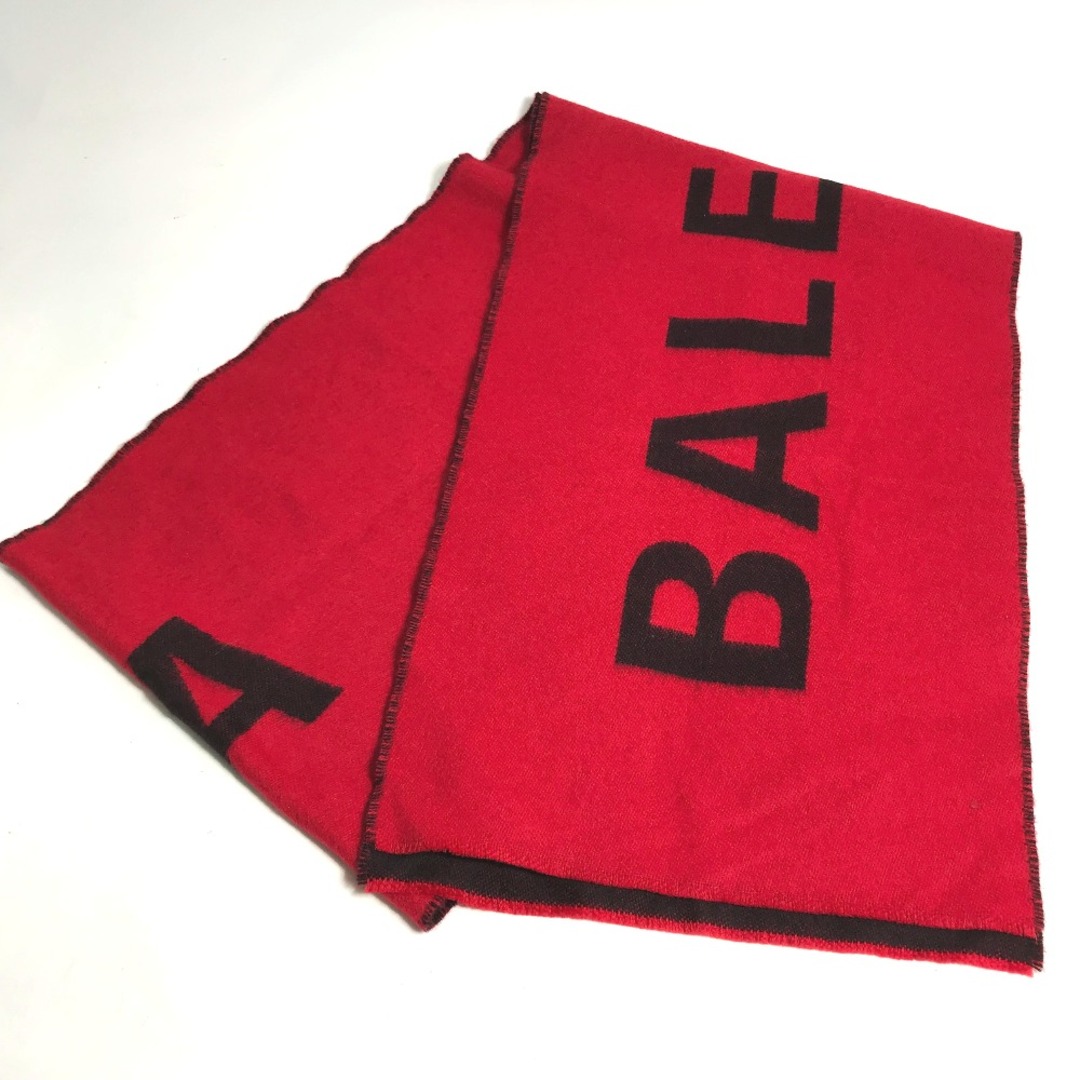 バレンシアガ BALENCIAGA ロゴ マフラー ウール レッド バレンシアガ BALENCIAGA ロゴ マフラー ウール レッド
