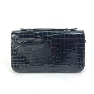 ルイヴィトン(LOUIS VUITTON)のルイヴィトン LOUIS VUITTON ジッピーXL N92971 エキゾチックレザー トラベルケース ラウンドファスナー 長財布 クロコダイル ブラック(長財布)