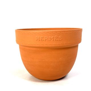 エルメス(Hermes)のエルメス HERMES 植木鉢 1998年顧客ノベルティ 園芸 CCC共同企画 陶器鉢 鉢 プランター 雑貨 陶器 ブラウン 未使用(その他)