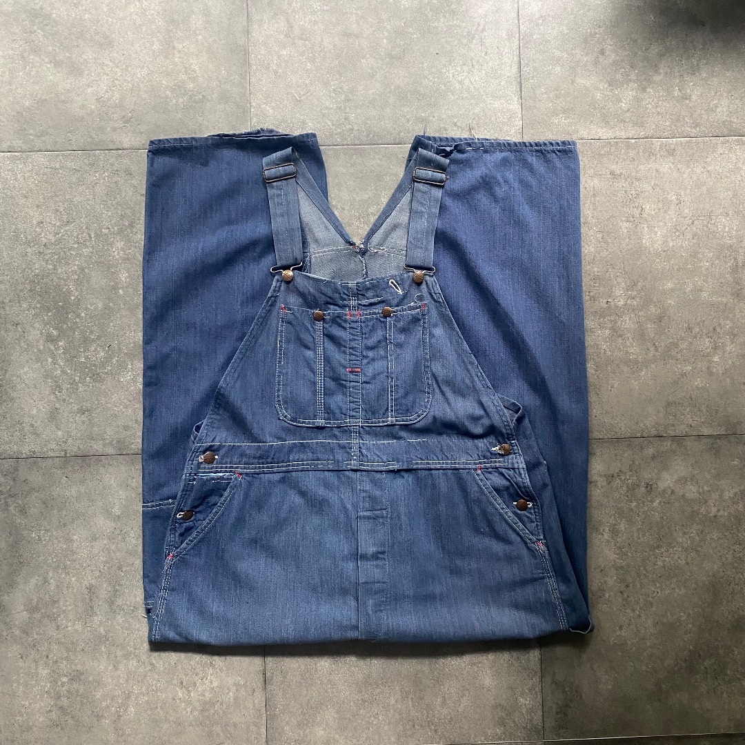 70s モンゴメリーワード オーバーオール インディゴブルー/濃紺 メンズのパンツ(サロペット/オーバーオール)の商品写真