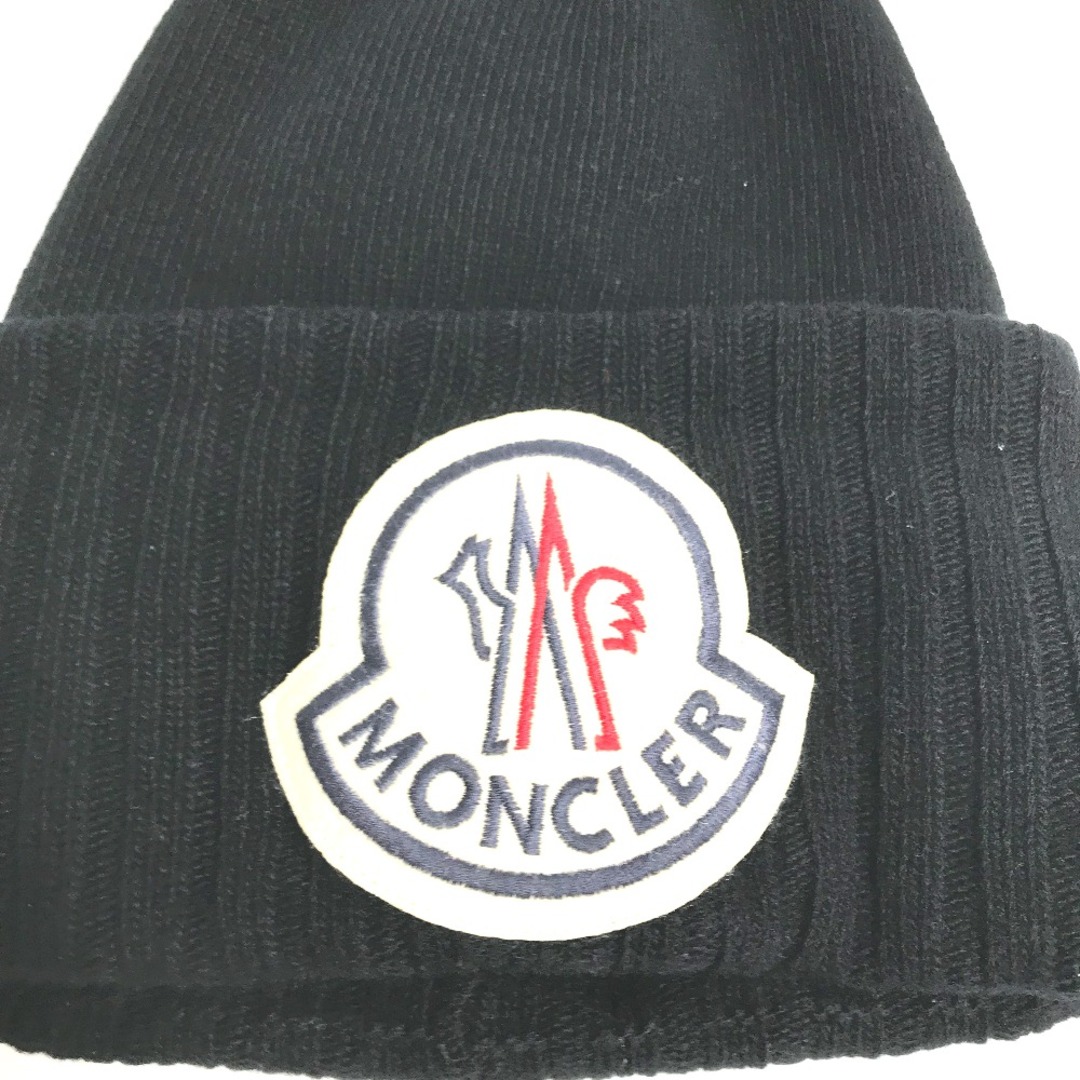 MONCLER - モンクレール MONCLER ロゴ ビッグワッペン ビーニー 帽子