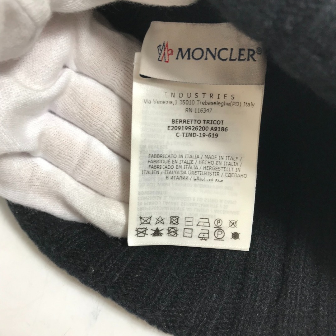 MONCLER - モンクレール MONCLER ロゴ ビッグワッペン ビーニー 帽子