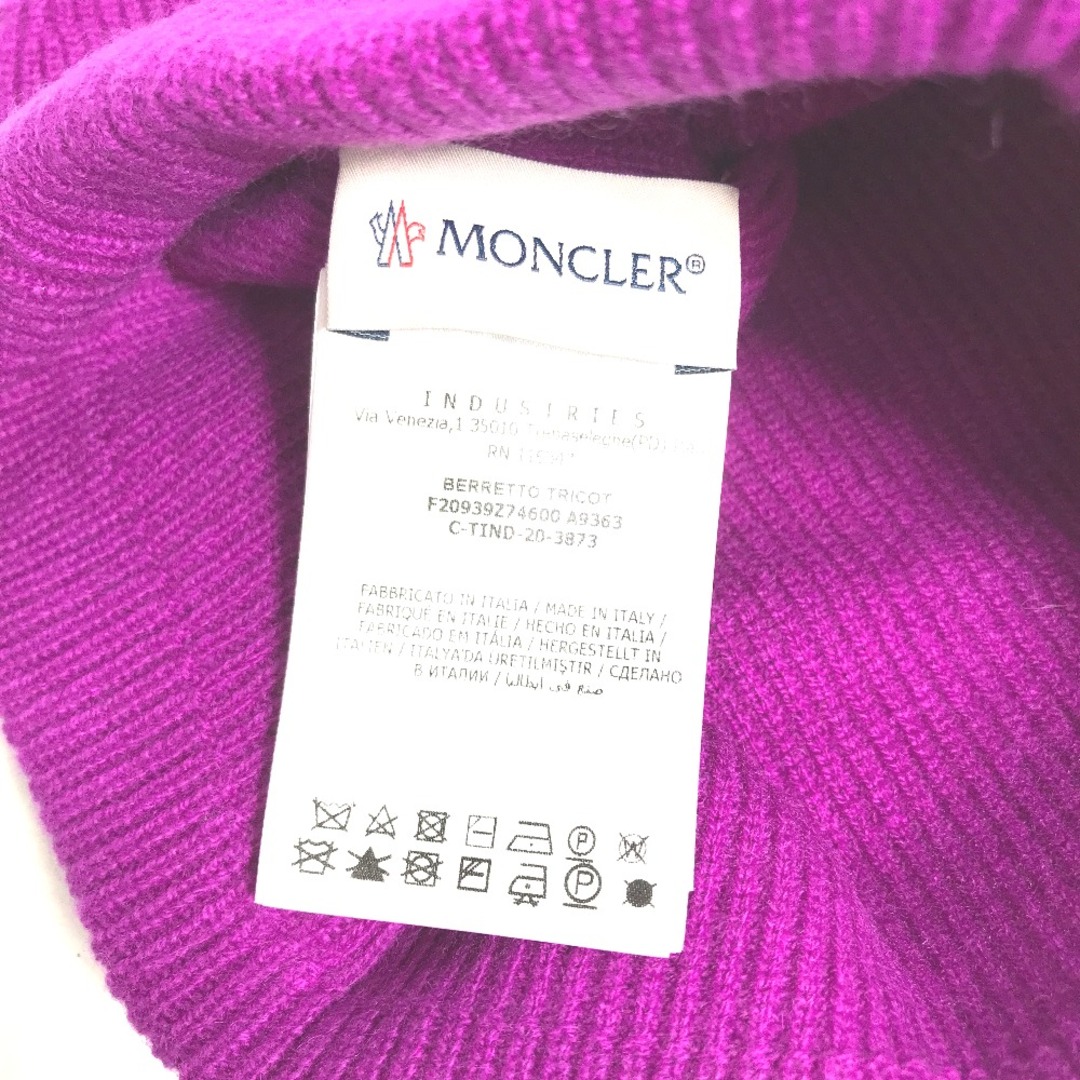 【美品】モンクレール帽子　ニット帽　パープル　MONCLER