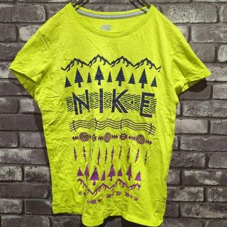 ナイキ(NIKE)のNIKE　古着　半袖シャツ　オルテガ　ヨガ　Lビッグロゴプリント　レアデザイン(Tシャツ(半袖/袖なし))