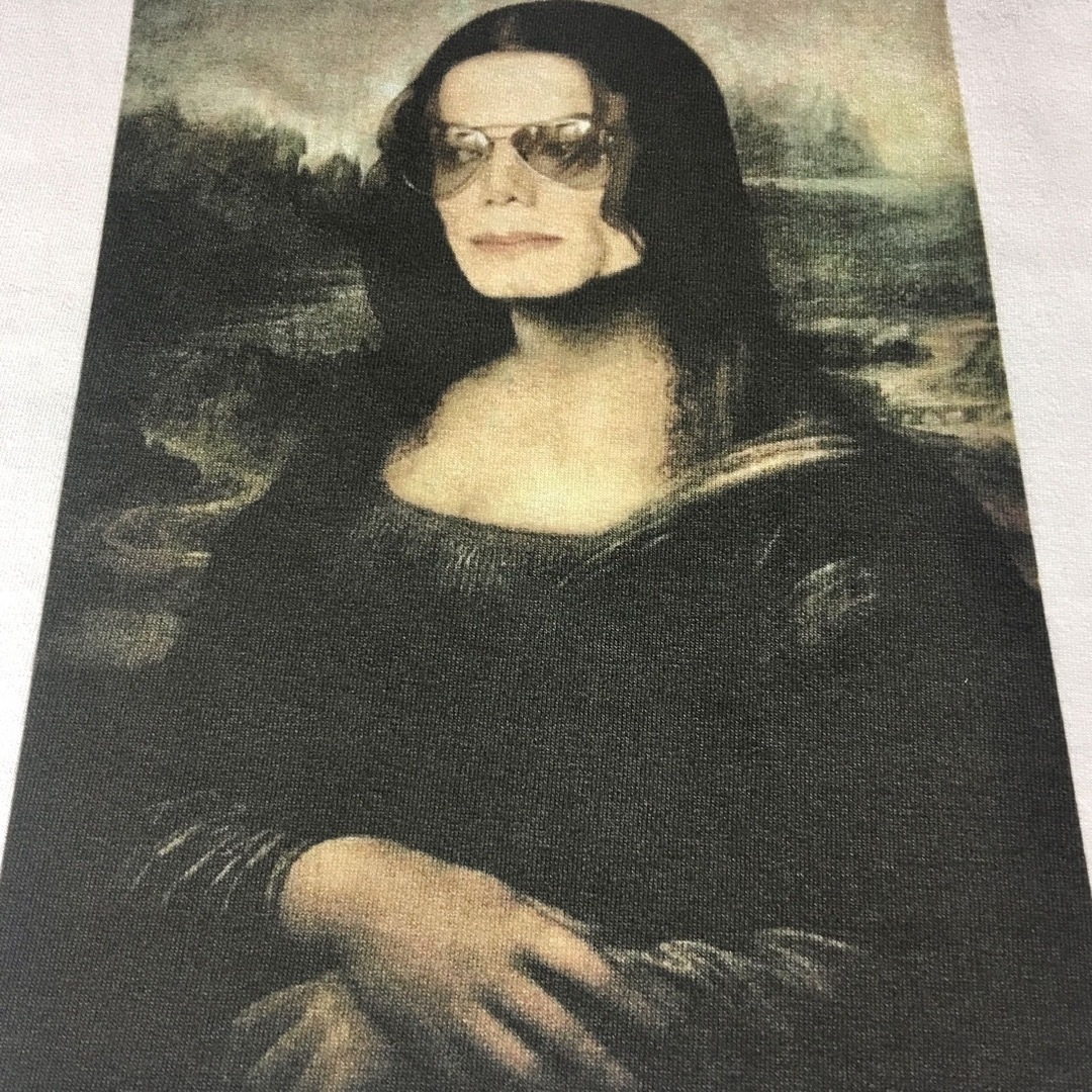 新品 モナリザ マイケルジャクソン アイコラ 絵画アートパロディ ビッグTシャツ メンズのトップス(Tシャツ/カットソー(半袖/袖なし))の商品写真