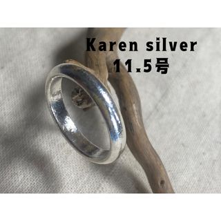 ラウンド　ピンキー甲丸カレンシルバーリング シンプル　KARENマリッジリング4(リング(指輪))