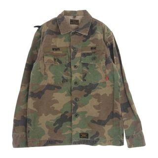 ダブルタップス(W)taps)のWTAPS ダブルタップス 長袖シャツ 15SS 151GWDT-SHM15 BUDS L/S 02 SHIRTS ミリタリー シャツ カモ ブラウン系 2【中古】(シャツ)