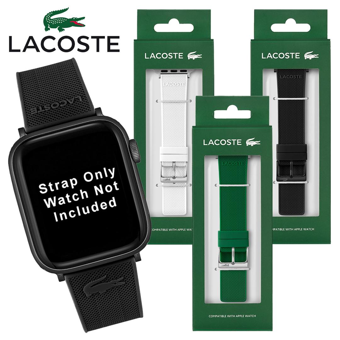 2050011仕様LACOSTE ラコステ Apple Watch バンド シリコン ラバー ホワイト ブラック グリーン 38mm 40mm 41mm 42mm 44mm 45mm 49mm Iwatchシリーズ8 7 6 se 5 4 3 2 1