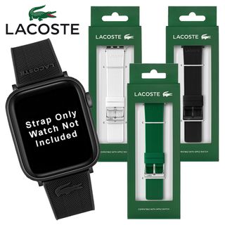 ラコステ(LACOSTE)のLACOSTE ラコステ Apple Watch バンド シリコン ラバー ホワイト ブラック グリーン 38mm 40mm 41mm 42mm 44mm 45mm 49mm Iwatchシリーズ8 7 6 se 5 4 3 2 1(ラバーベルト)