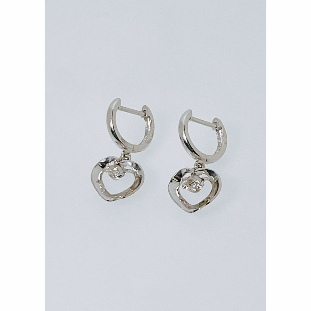 新品✨ K18WG earring　ホワイトゴールド イヤリング　天然ダイヤモン