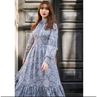 ハーリップトゥ(Her lip to)のherlipto Winter Floral Long-sleeve Dress(ロングワンピース/マキシワンピース)