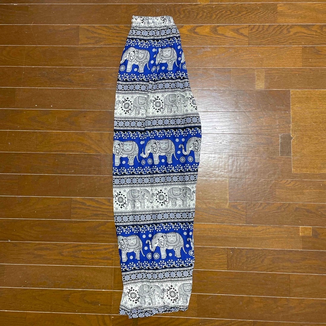 ホリデー気分❗️タイ(象柄1)リラックスパンツ/サルサパンツ☆裾フレアタイプ メンズのパンツ(サルエルパンツ)の商品写真