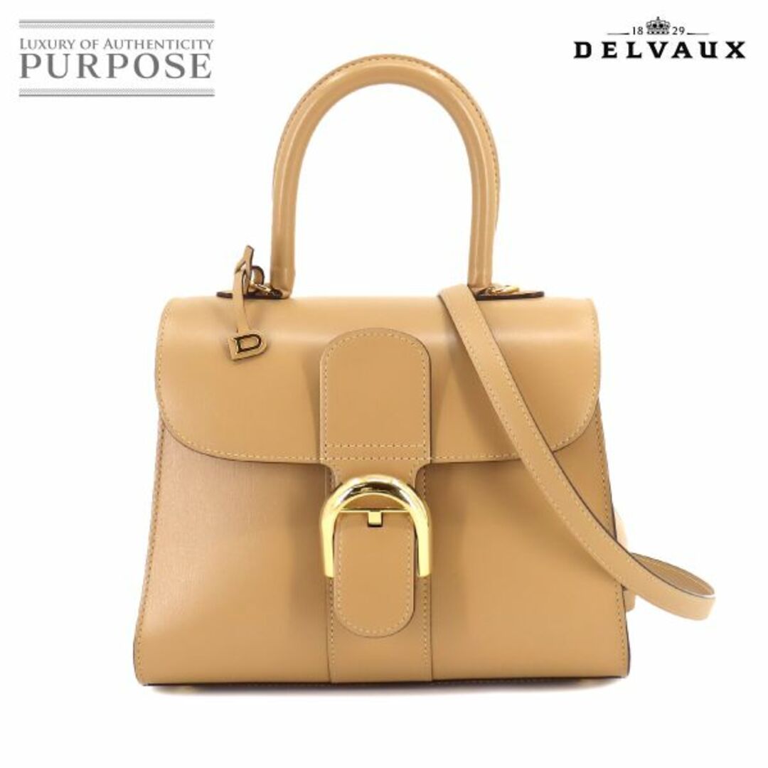 ゴールド未使用 展示品 デルヴォー DELVAUX ブリヨン PM 2way ハンド ショルダー バッグ レザー ベージュ AA0569AAM0 ゴールド 金具 VLP 90212185