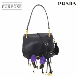 PRADA プラダ ブラック 黒 ゴールド金具 レザー ハンドバッグ ショルダーバッグ レディース 403882