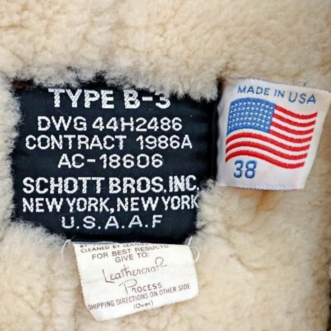 schott - Schott TYPE B-3 ムートンフライトジャケット 38の通販 by