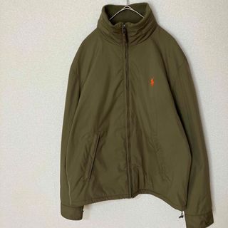 ポロラルフローレン(POLO RALPH LAUREN)のポロラルフローレン　中綿ジャケット　フード付　裏地フリース　ブルゾン　カーキ　S(ブルゾン)